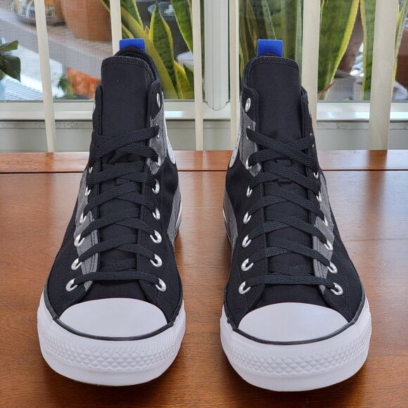 Converse Men's Chuck Taylor All Star Hi A02557C Black/Blue/White Size 11.5 - Picture 3 of 13